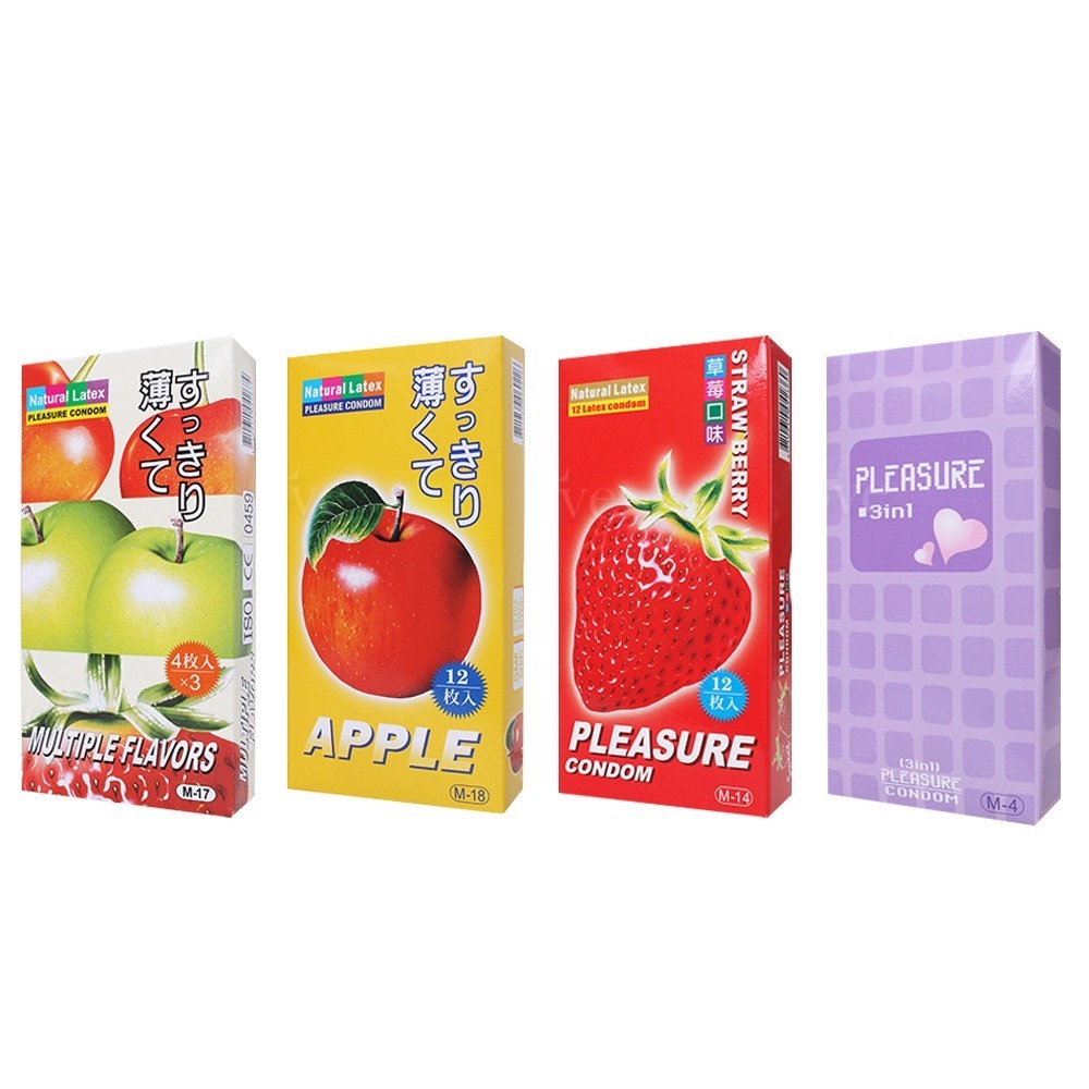 【實體店面現貨 附發票】樂趣 螺紋顆粒 3合1 蘋果/無味/草莓 水果口味 水果保險套 安全套 保險套 避孕套 衛生套-細節圖6