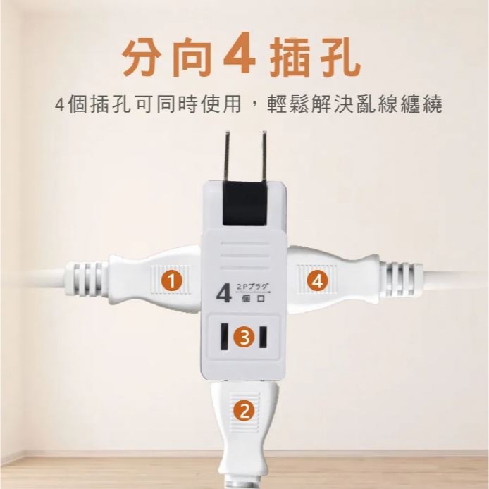 【原廠正品 附發票】KINYO 日式轉向四面插 日本暢銷款 4插孔 分向 插座 MR-5359-細節圖5
