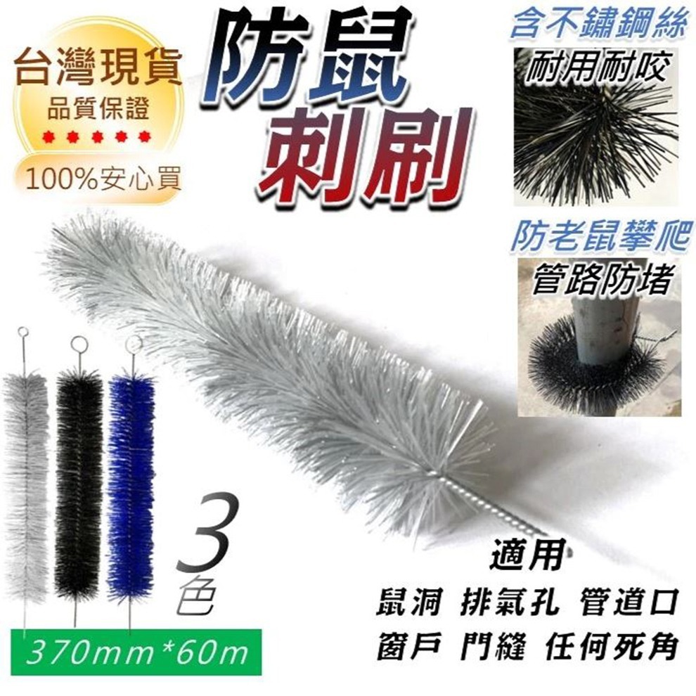 【實體店面現貨】防鼠刺刷 304不鏽鋼絲 防老鼠 防鳥 防蛇 防鼠刺 尼龍刷 防鼠刷子 堵鼠洞 捕鼠器 捕鼠 老鼠-細節圖3