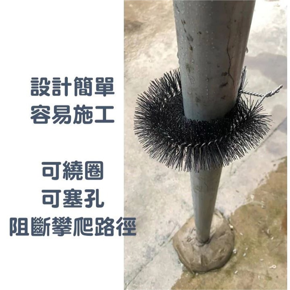【實體店面現貨】防鼠刺刷 304不鏽鋼絲 防老鼠 防鳥 防蛇 防鼠刺 尼龍刷 防鼠刷子 堵鼠洞 捕鼠器 捕鼠 老鼠-細節圖5