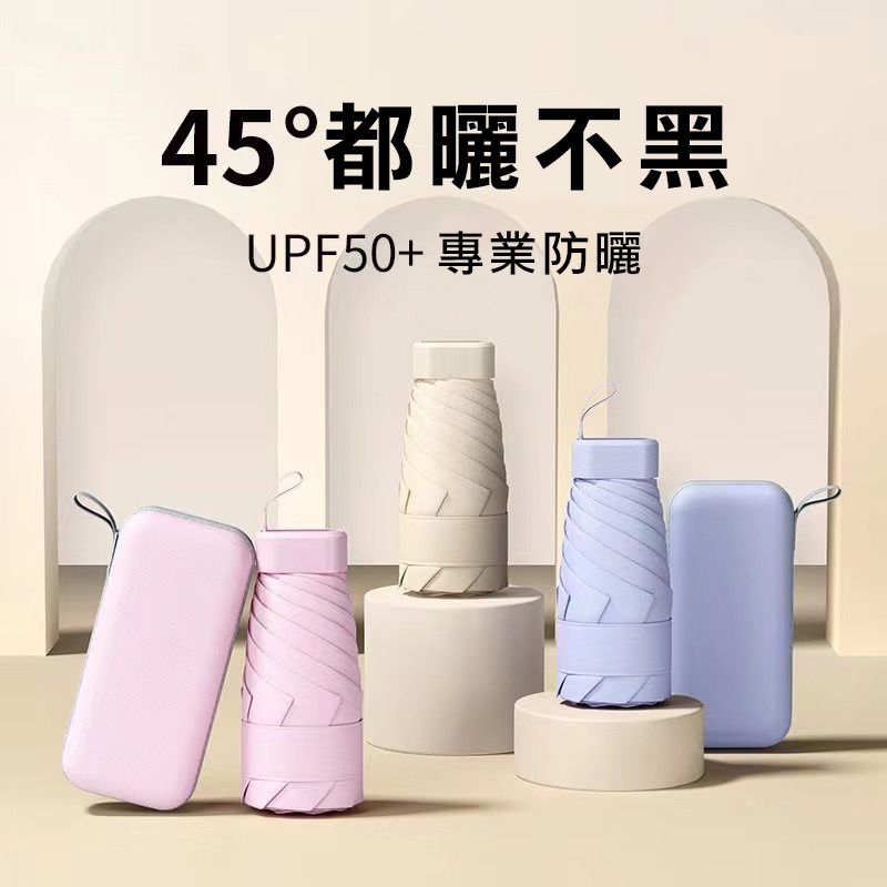 【實體店面現貨】迷你防曬扁傘 迷你雨傘 迷你傘 防曬傘 抗UV傘 口袋傘 折疊傘 輕便扁傘黑色 陽傘-細節圖2