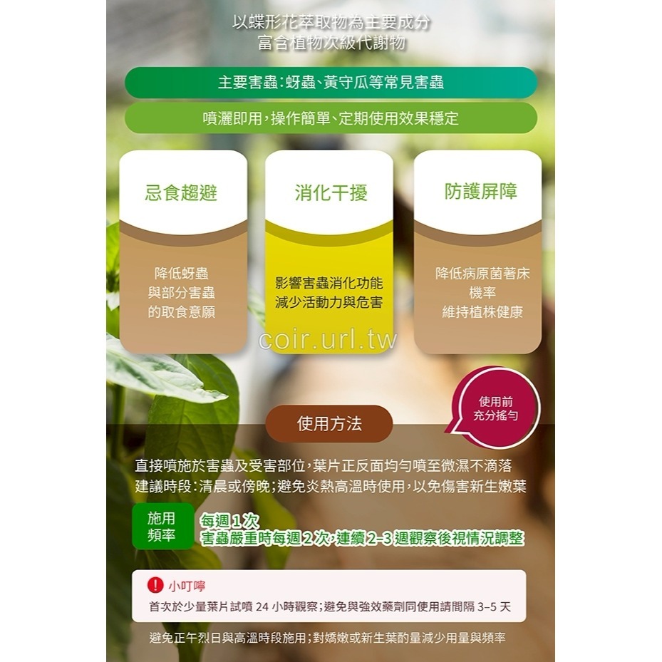 Mr.Ganick 蚜蟲剋 植物保護 免稀釋噴霧 自然植萃趨避害蟲 蚜蟲 黃守瓜 蝶形花萃取物 非農藥肥料-細節圖3