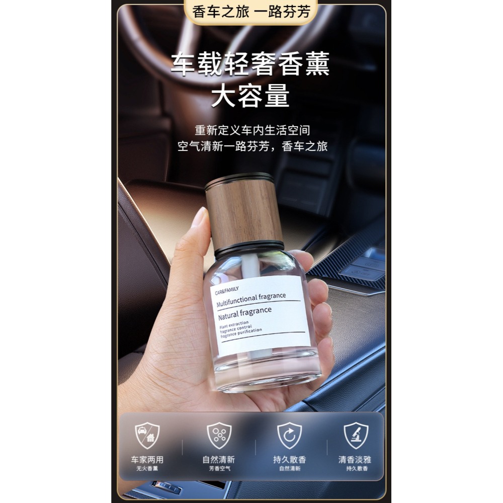 【實體店面現貨】車載香薰 無火香薰 時光香薰 汽車香水 香氛持久淡香 車用香氛 車載香水 汽車香薰 160ML-細節圖5