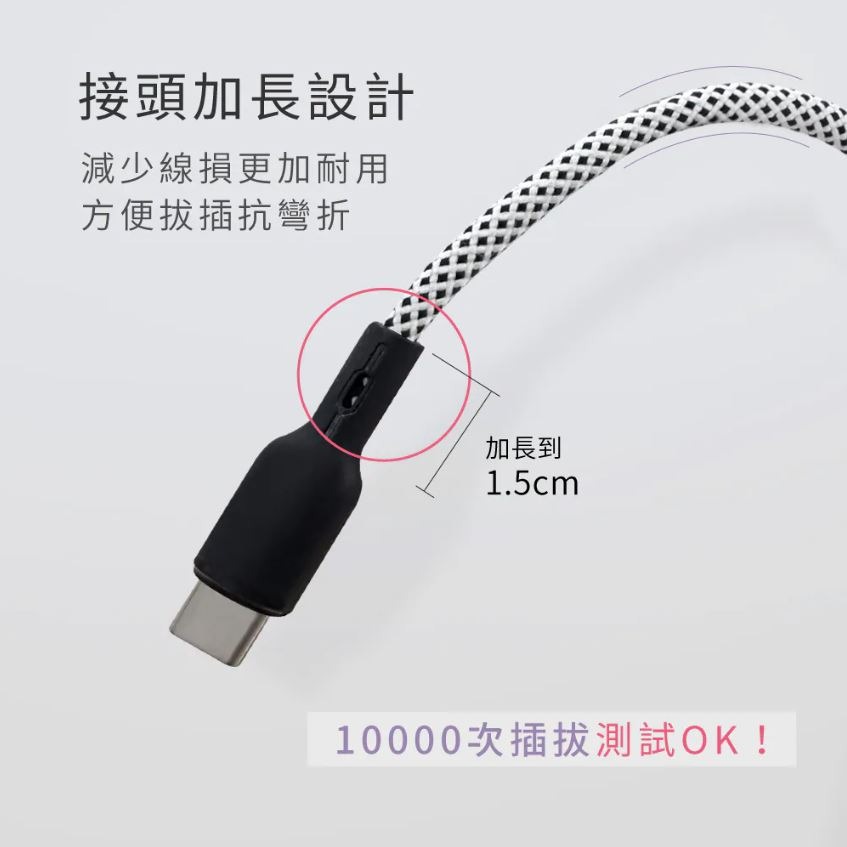 【實體店面現貨】KINYO Type-C to C 100W 磁吸秒收充電傳輸線-1M USB-TYC09-細節圖7