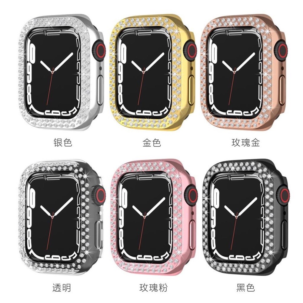 瑞克倉庫✱Apple watch 雙鑽+玻璃膜 一體式玻璃貼 iwatch apple watch 8~ 1(全系列)-細節圖5