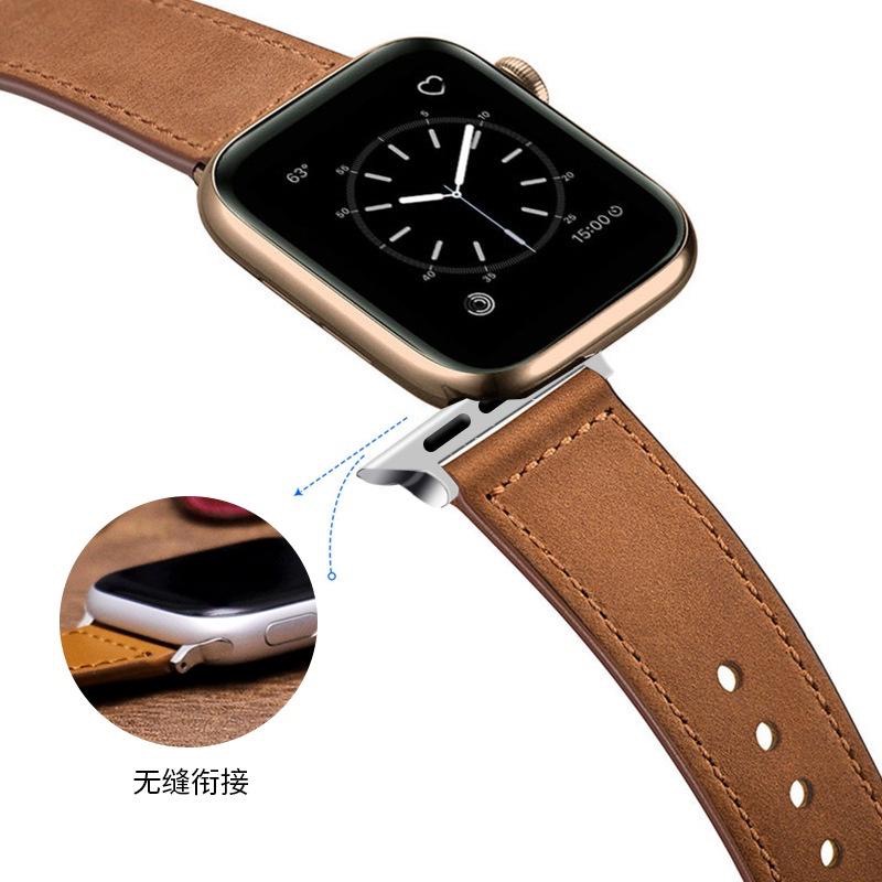 瑞克倉庫✱Apple watch 皮質手錶錶帶 iwatch商務錶帶 apple watch 8~ 1(全系列)-細節圖4