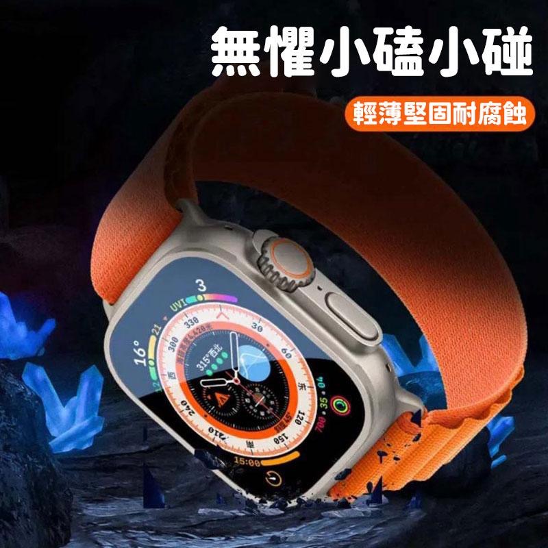 瑞克倉庫✱Apple watch ultra 手錶鋼化膜 保護貼 鈦合金邊框+玻璃 iwatch apple watch-細節圖2