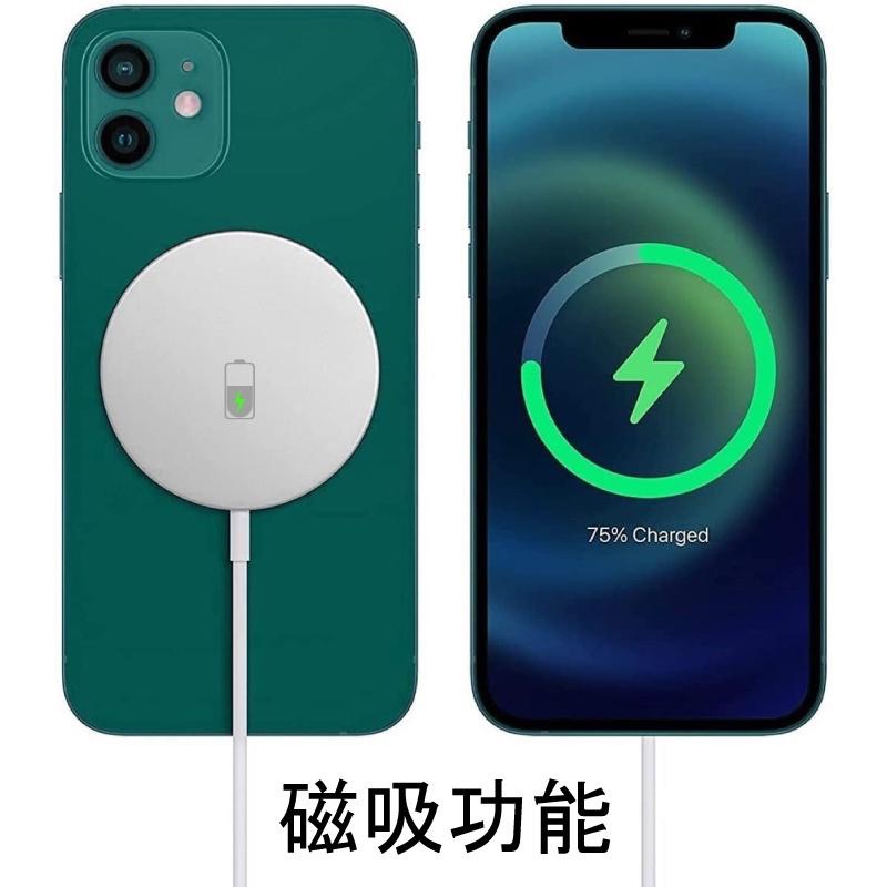 瑞克倉庫✱ 無線充電盤 磁吸充電 無線磁吸充電器 矽膠支架 MagSafe快充 iphone座充 三星S22/23也通用-細節圖3