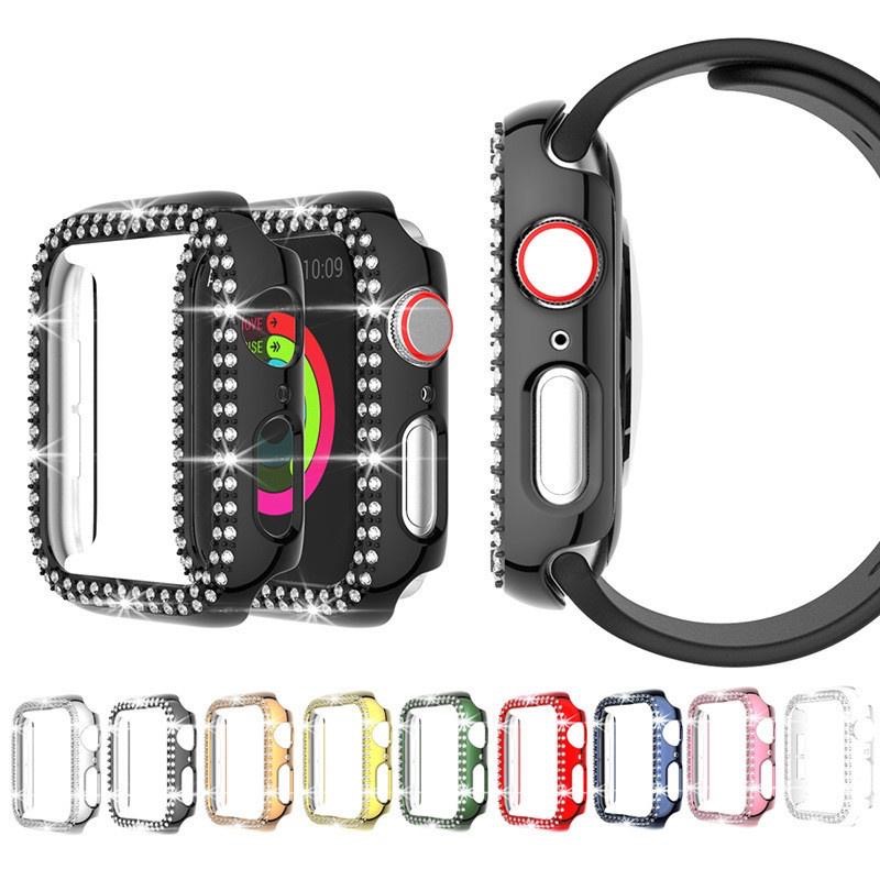 瑞克倉庫✱Apple watch 雙排鑲鑽保護殼 雙排鑽錶殼 iwatch apple watch 8~ 1(全系列)-細節圖2