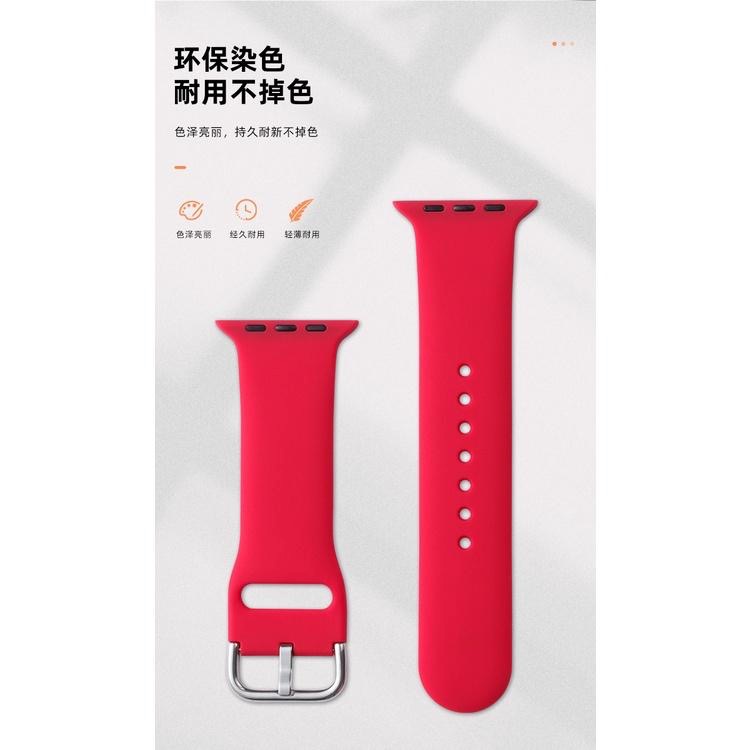 瑞克倉庫✱Apple watch 矽膠手錶錶帶 iwatch 硅膠錶帶 apple watch 8~ 1(全系列)-細節圖5