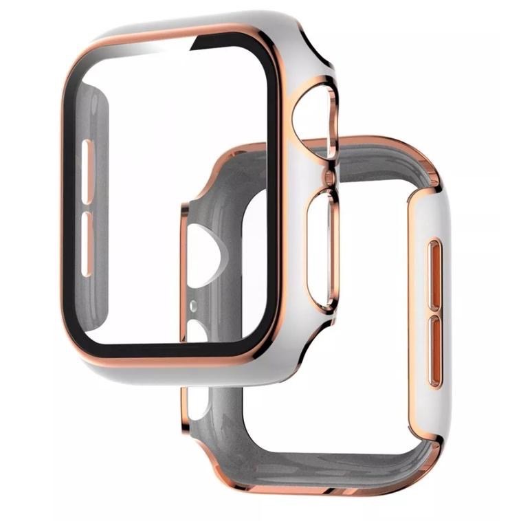 瑞克倉庫✱Apple watch 雙色玻璃膜 一體式錶殼  iwatch apple watch 8~ 1(全系列)-細節圖3