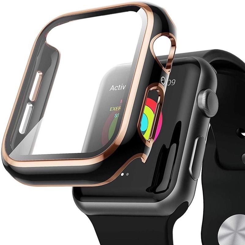 瑞克倉庫✱Apple watch 雙色玻璃膜 一體式錶殼  iwatch apple watch 8~ 1(全系列)-細節圖4