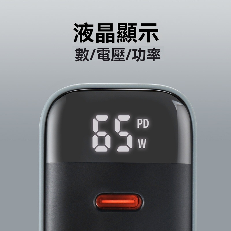 瑞克倉庫✱ K39氮化鎵快充頭 快充 65W充電頭 充電器 快充 PD QC 快速充電器 旅充頭-細節圖3