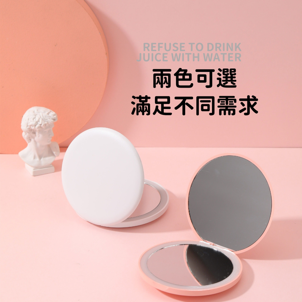 瑞克倉庫✱ LED隨身化妝鏡 化妝鏡 隨身鏡 小鏡子 摺疊鏡 LED化妝鏡 方形雙燈3倍鏡 方形/圓形單燈 2倍鏡-細節圖5