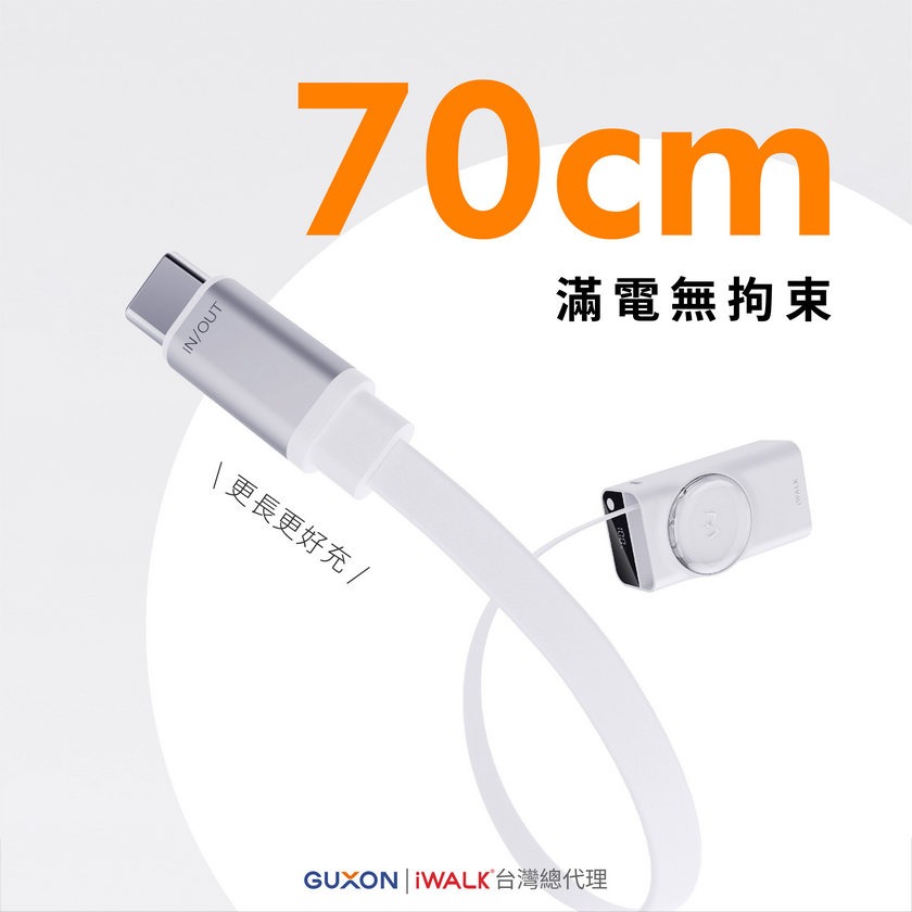 【iWALK】Reel 伸縮線行動電源 伸縮線 行動電源 口袋行動電源 隨拉充行動電源 三合一-細節圖3