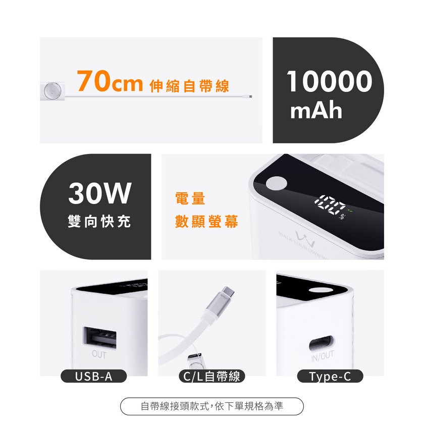【iWALK】Reel 伸縮線行動電源 伸縮線 行動電源 口袋行動電源 隨拉充行動電源 三合一-細節圖5