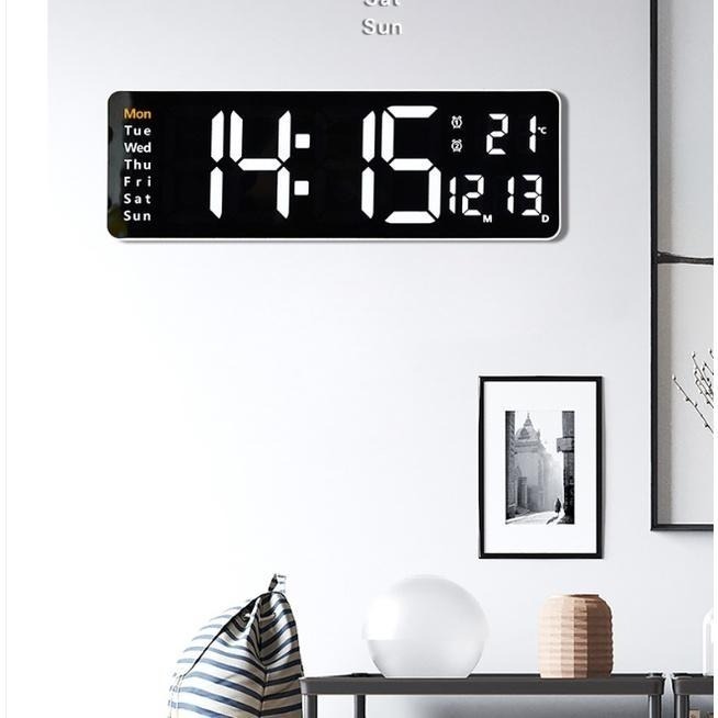 16寸大屏功能顯示時鐘🔥平價現貨🔥 數字鐘 電子鐘 大屏數位掛牆 數字時鐘 大屏功能顯示時鐘 時鐘 掛鐘-細節圖2