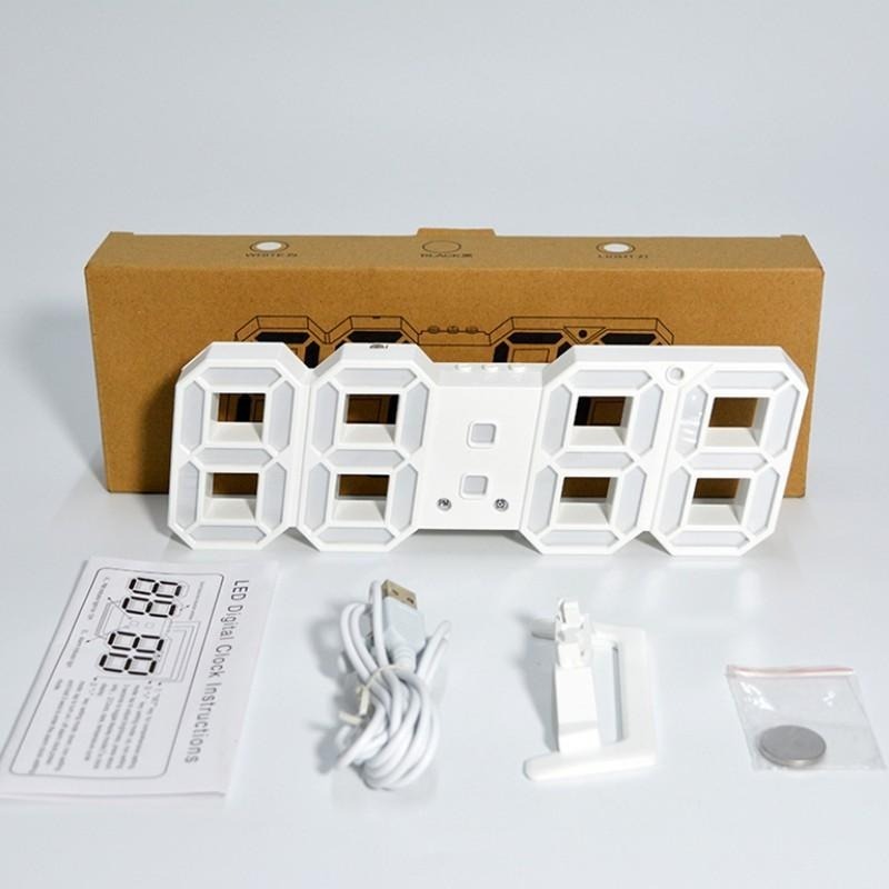 LED掛鐘 🔥平價現貨🔥3D數位LED掛鐘 溫度鐘 桌鐘 立體電子時鐘 時鐘 電子鐘 掛鐘 數位鐘 桌鐘 電子鬧鐘-細節圖9