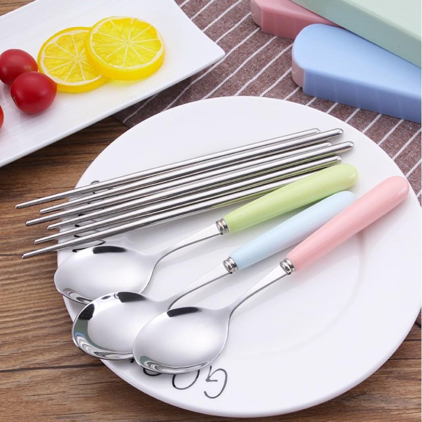 不鏽鋼餐具 🔥平價現貨🔥餐具 筷子餐具 環保餐具 餐具組 便攜餐具組 304不鏽鋼 隨身餐具-細節圖3