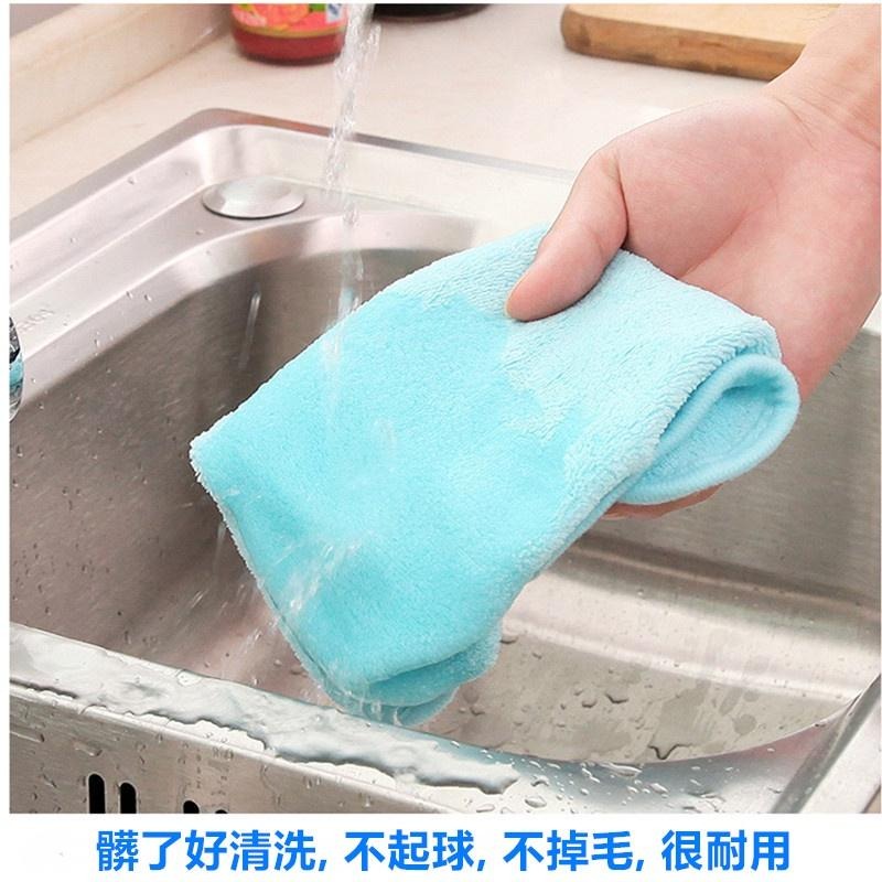 珊瑚絨擦手巾 🔥平價現貨🔥 抹布 洗碗布 洗碗巾 清潔布 加厚毛巾 擦手巾 掛式擦手巾 廚房洗碗布 擦手毛巾-細節圖5