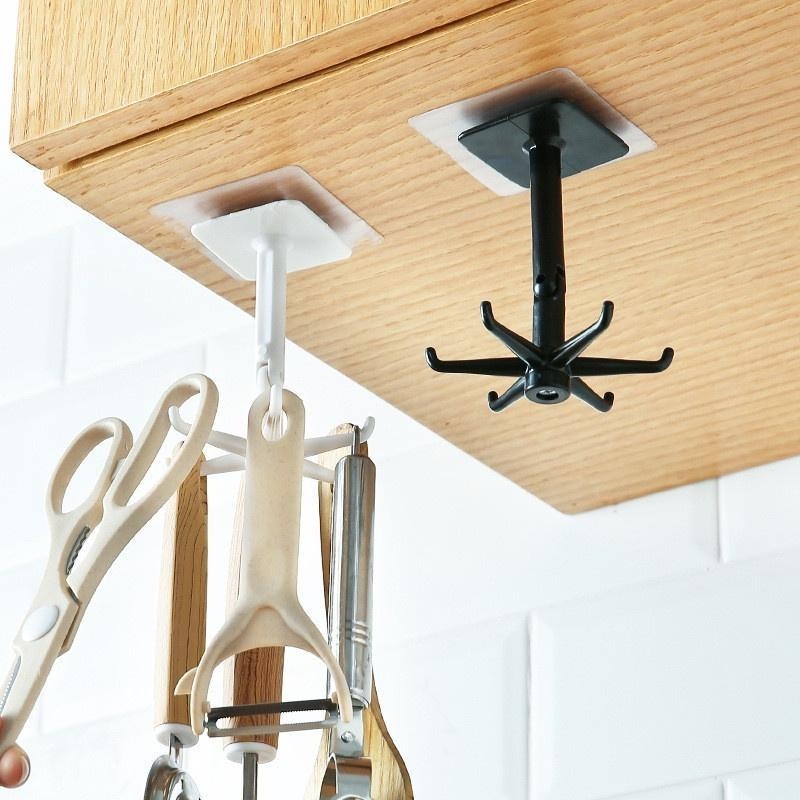 旋轉6爪掛鈎 🔥平價現貨🔥牆壁掛鉤 廚房收納 無痕掛勾 收納掛鈎 廚房掛鉤 無痕掛鉤 掛鉤 旋轉掛勾 旋轉掛鉤 掛勾-細節圖2