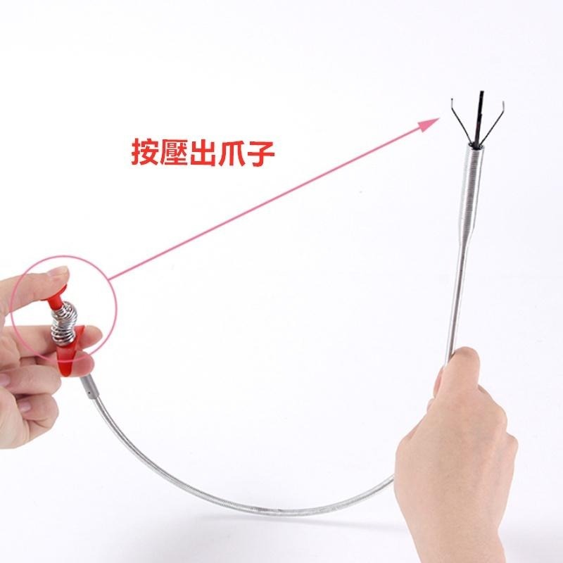 管道疏通夾 🔥平價現貨🔥下水道疏通夾 疏通神器 疏通夾 水管夾 排水孔夾 水管清理器 通管器 排水疏通 疏通管道-細節圖2