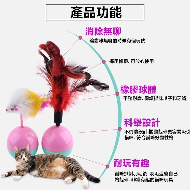 羽毛不倒翁球 🔥平價現貨🔥 彩色羽毛不倒翁 逗貓球 不倒翁 羽毛 貓不倒翁 逗貓 貓咪玩具 貓玩具 玩具 寵物玩具-細節圖5