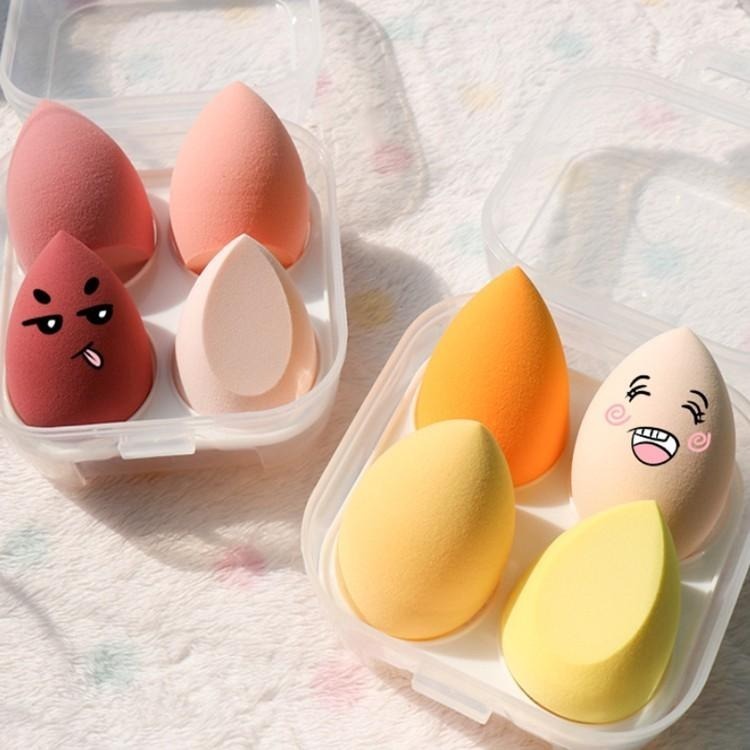 雞蛋盒美妝蛋 🔥平價現貨🔥化妆粉撲 美妝蛋 粉撲1盒4入 氣墊粉撲 化妝蛋 彩妝蛋 粉撲 海綿粉撲 乾濕兩用 粉撲蛋-細節圖2