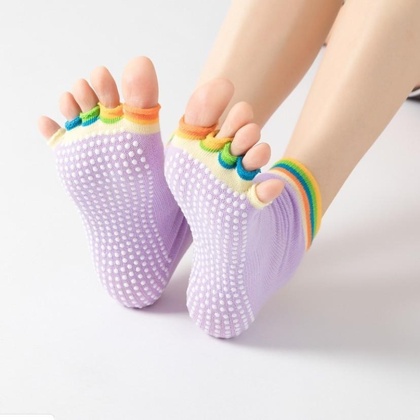 彩趾瑜珈襪 🔥平價現貨🔥露背五趾襪 窈窕襪 分趾瑜珈襪 女襪 運動襪 瑜珈襪 止滑襪 防滑襪 健身襪 運動襪 襪子-細節圖5