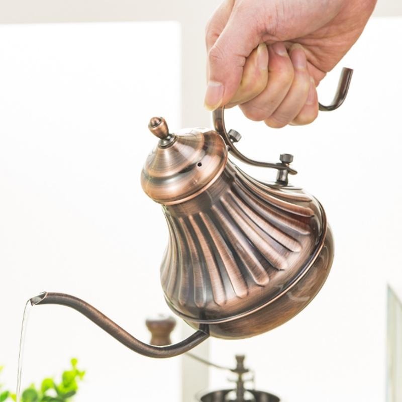 古典手沖壺 🔥平價現貨🔥304不鏽鋼 手沖咖啡壺 650ml 手沖咖啡壺 手沖壺 漏長嘴細口 宮廷壺 細口壺 咖啡壺-細節圖3