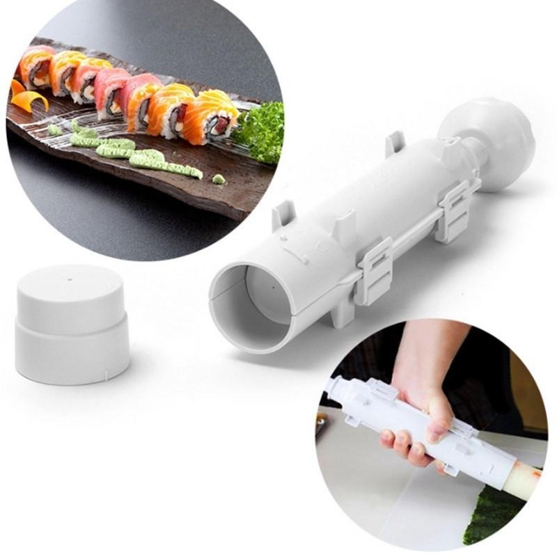 壽司製作器 🔥平價現貨🔥 壽司神器 廚房工具圓柱桶狀壽司飯團模具 廚房必備 手推式壽司機 壽司模具 DIY壽司-細節圖2