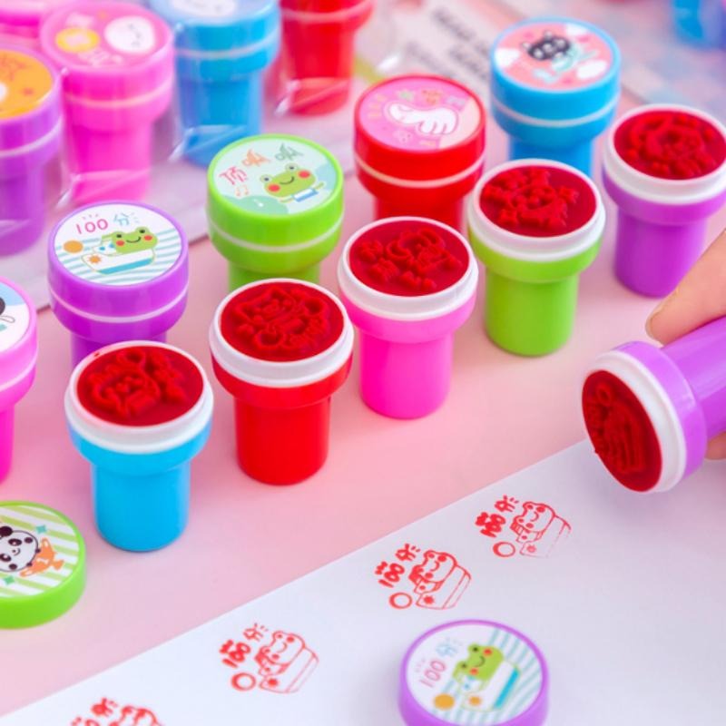 鼓勵印章10入🔥平價現貨🔥 老師印章 評語印章 英語老師印章 教師用英文評語印章 鼓勵表揚印章 批改作業評語獎勵章-細節圖2