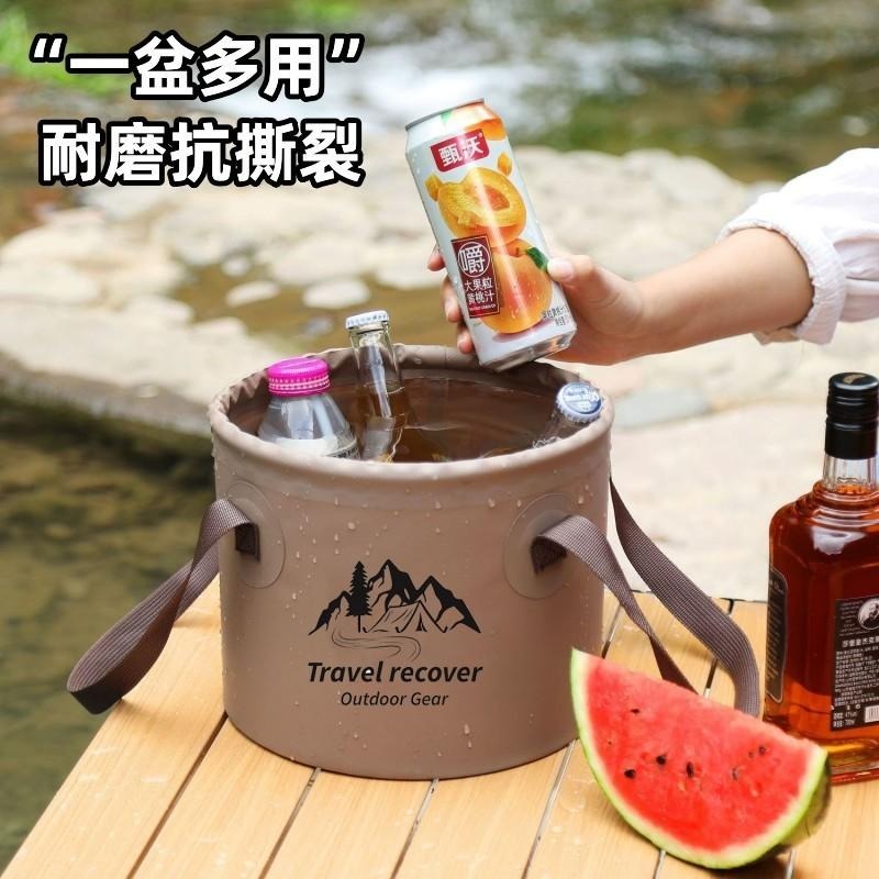 摺疊水桶🔥平價現貨🔥水桶 露營水桶 手提水桶 可折疊水桶 旅行水桶 圓形折疊水桶 泡腳桶 戶外水桶 釣魚桶-細節圖9