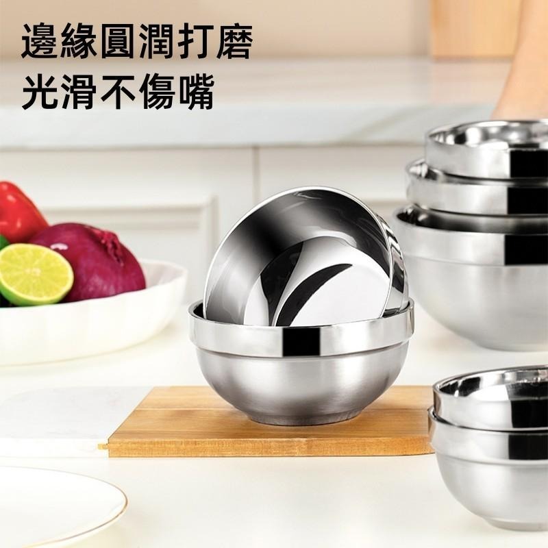 不鏽鋼碗🔥平價現貨🔥304不鏽鋼碗 鐵碗 不鏽鋼隔熱碗 防燙碗 湯碗 兒童不鏽鋼碗 雙層碗 隔熱碗 兒童碗 餐碗-細節圖2