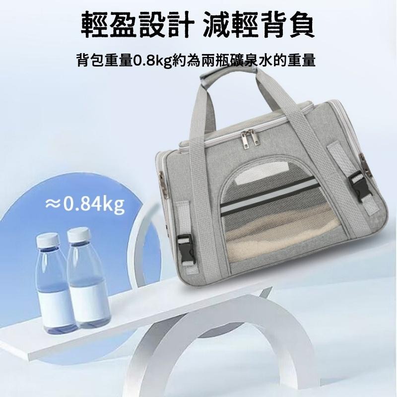 寵物外出包🔥隔日到貨🔥貓咪外出包 贈睡墊 寵物單肩包 寵物背包 大空間透氣車載寵物包貓咪用品 寵物外出 貓狗包-細節圖3