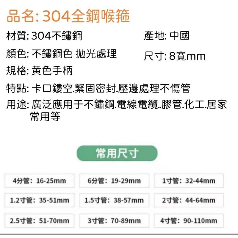 不鏽鋼手擰喉箍🔥隔日到貨🔥304不銹鋼 手擰卡箍管束 多種規格 油管夾 管束 管夾 管箍 束環 水管束環 卡箍-細節圖9