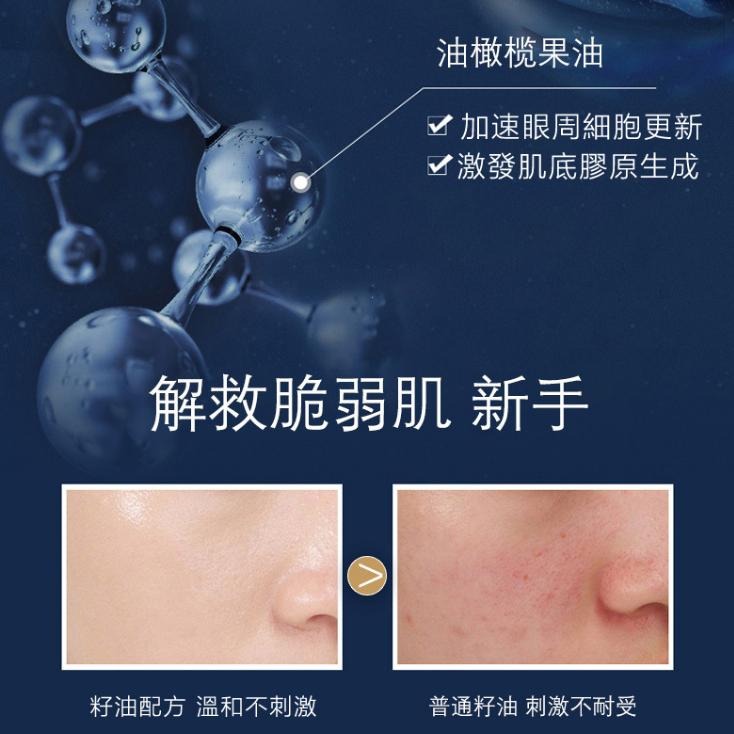 現貨 熬夜黨必備 眼部精華油 滋潤保濕 淡紋黑眼圈 眼袋滾珠提拉緊致眼霜 提亮 補水 提拉緊致 按摩頭 黑眼圈 眼膜眼霜-細節圖7