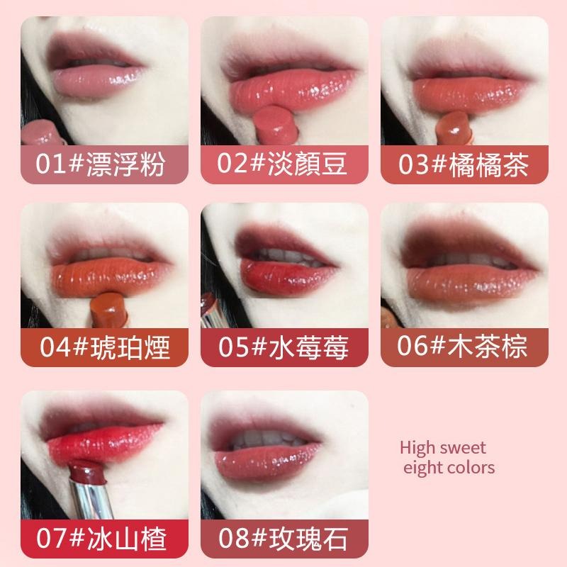 台灣現貨 口紅 水光口紅 潤色口紅 滋潤保濕鏡面水光嘟嘟唇膏唇蜜學生款 顯白唇釉 亮面光澤口紅 學生口紅 學生平價 唇凍-細節圖4