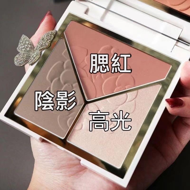 現貨 高光盤 修容盤 三色高光修容盤 三色高光修容盤鼻影陰影側影珠光啞光修容腮紅高光一體盤 鼻影 立體輪廓 高光珠光啞光-細節圖5