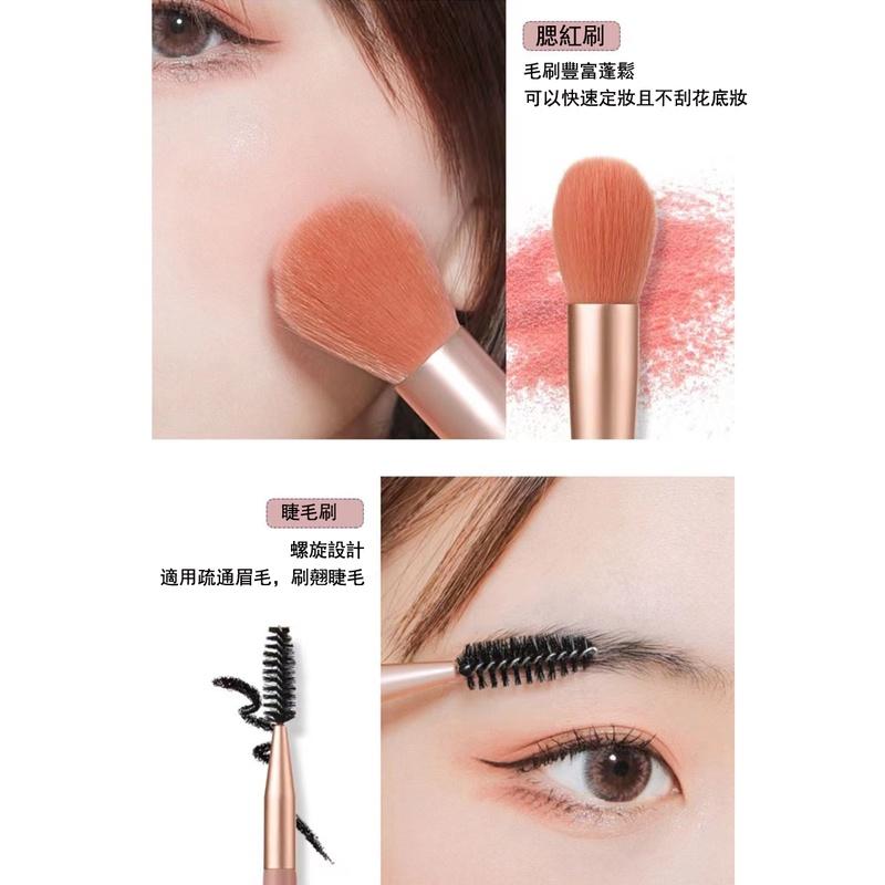 化妝刷組合套組 刷具組 刷具 化妝刷 8入化妝刷 迷你化妝刷 小紅書 抖音新手化妝刷 粉底刷 腮紅刷 眼影 唇刷 眉刷-細節圖7