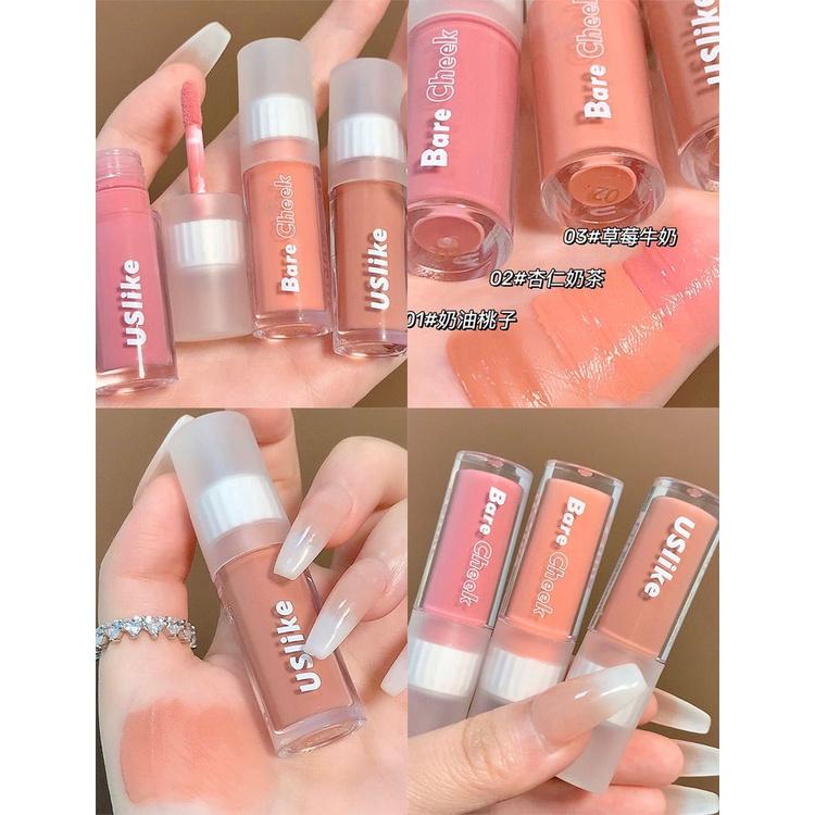 現貨 液體腮紅 單色液體腮紅 自然胭脂粉 修容腮紫奶醉妝杏橘點筆 敲可愛嫩減齡 小紅書 抖音爆款 胭脂 脣彩 學生唇釉-細節圖2