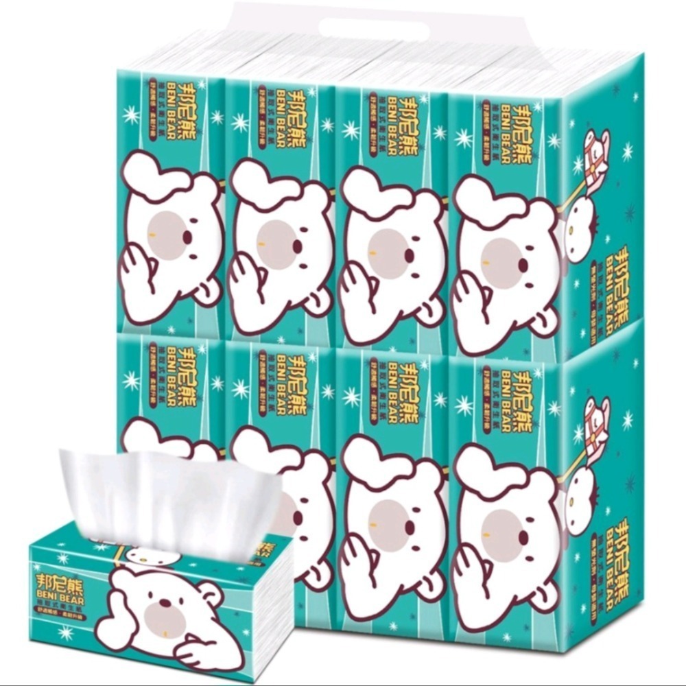 BeniBear邦尼熊抽取式衛生紙130抽×8包 現貨1袋價-細節圖2