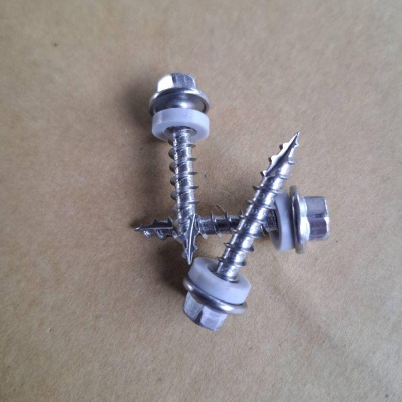 白鐵410六角木工釘 木板螺絲釘 12# 尖尾釘 尖尾螺絲 木用螺絲 螺絲釘 使用8mm套筒（1支價）-細節圖2