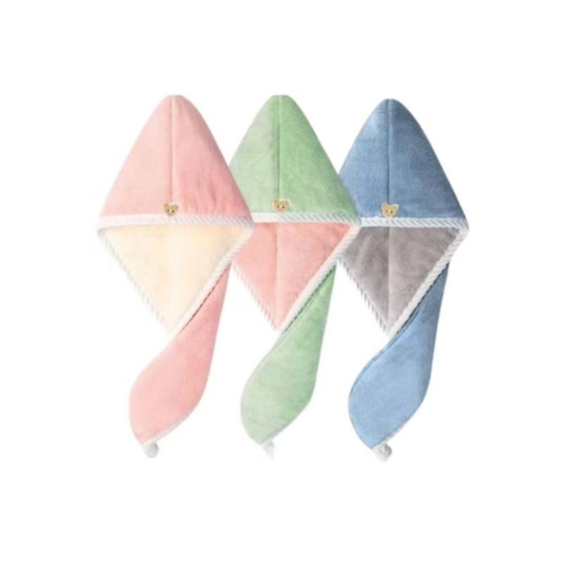 AMISS 雙層加厚乾髮帽  吸水浴帽 速乾浴帽 包頭巾 髮帽 吸水毛巾 包髮巾 乾髮巾-細節圖2