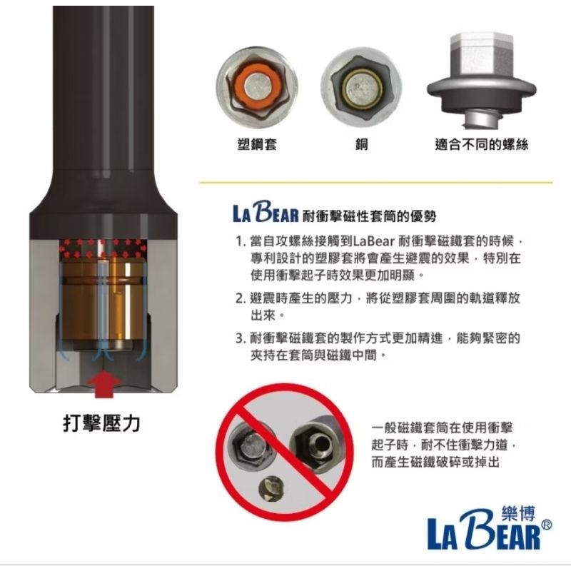 【Labear】1/4＂ 65L 磁性套筒 耐衝擊磁性套筒 專利強磁塑鋼套 套筒起子 6.35 套筒 六角軸 台灣製-細節圖5