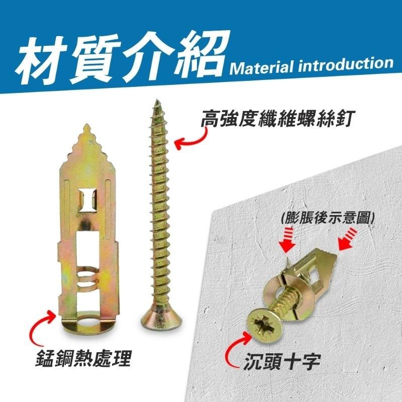 石膏板膨脹螺絲 石膏板螺絲 矽酸鈣板螺絲 膨脹螺絲 層板螺絲 中空螺絲 鍍鋅 石膏板 石膏磚 裝潢材料-細節圖3
