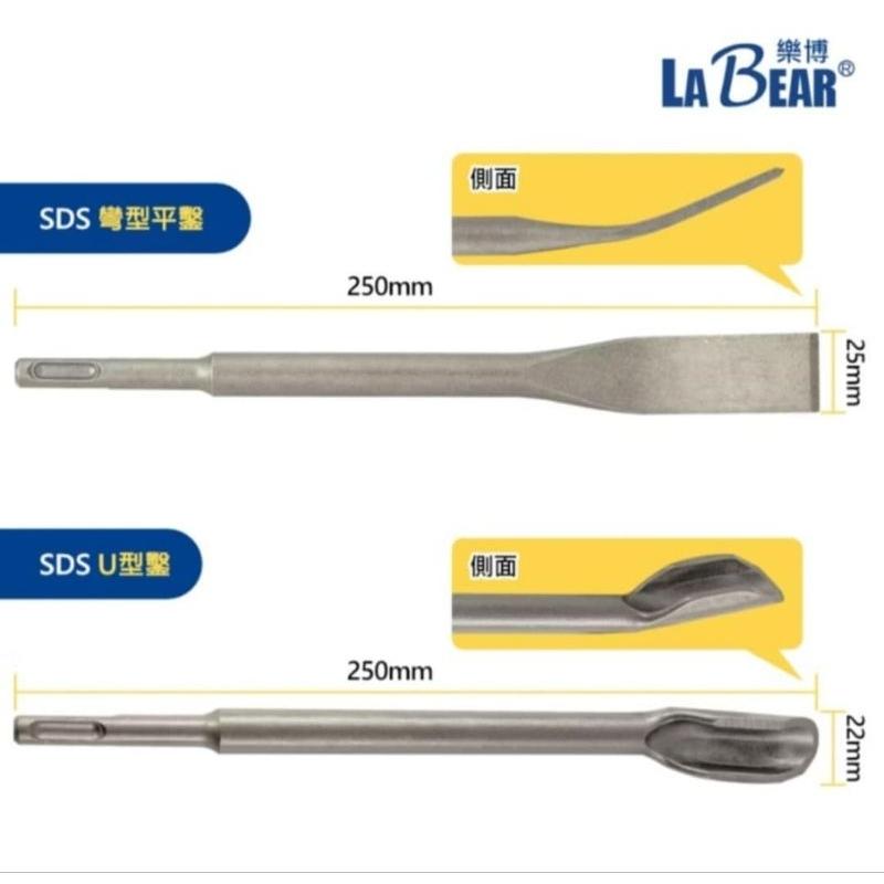 【LaBear】SDS四溝破壞鑿 鑿刀 平鑿/尖鑿/U型鑿 電動鎚鑿 水泥鎚鑿刀 合金鑿 SDS-Plus 電鑿-細節圖5