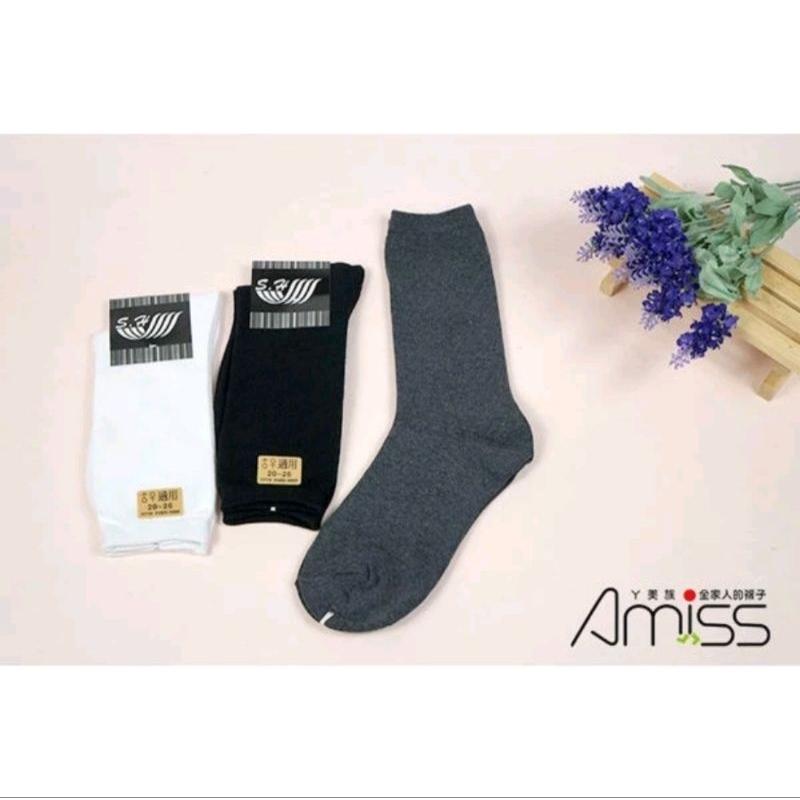 【Amiss】素面中筒襪 原棉系列 台灣製造 白襪/黑襪/男襪/女襪/學生襪/制服襪/長襪-細節圖4