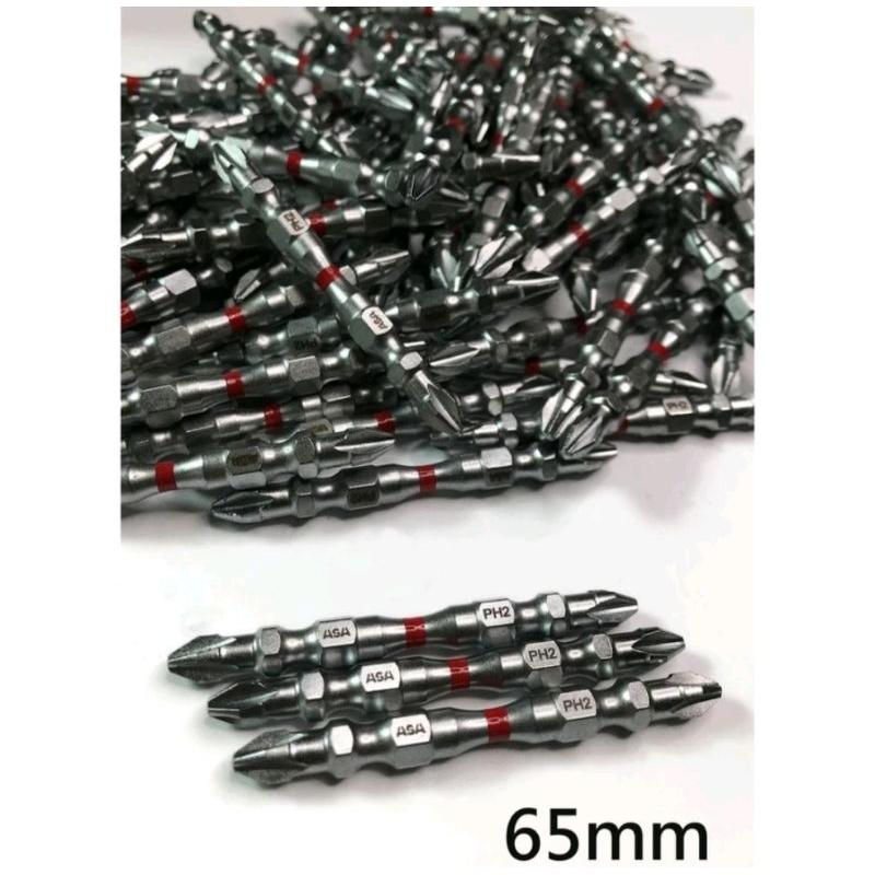 台灣製ASA高扭力2號起子頭Torsion bit 雙頭起子頭PH2 #2 十字起子頭電動電鑽-細節圖2