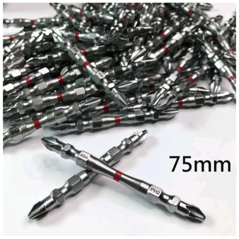台灣製ASA高扭力2號起子頭Torsion bit 雙頭起子頭PH2 #2 十字起子頭電動電鑽-細節圖3